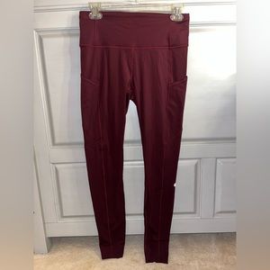Lulu lemon worn once red leggings with pockets